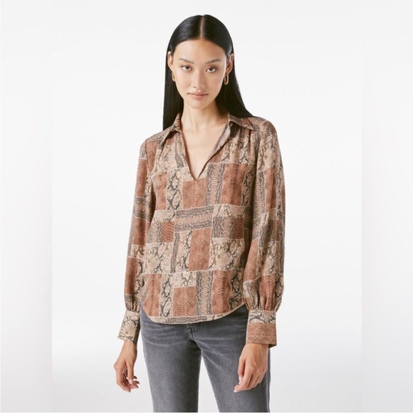 Silk snake print shirt - Picture 2 of 7